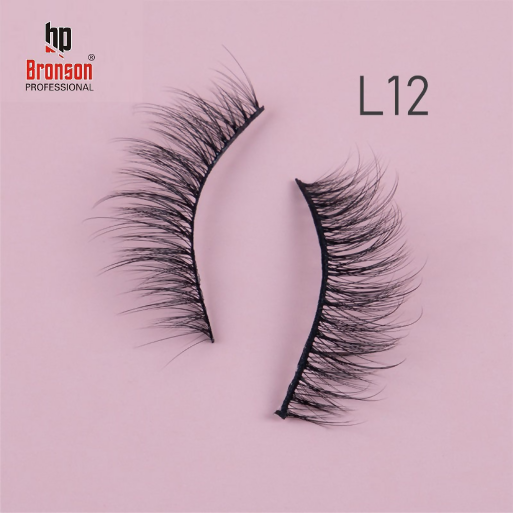 Bronson Professional Eyelash Set 3d False Long And Natural Eye Makeup - L12 | Grocsy