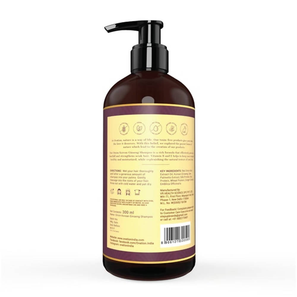 Ovation Onion Korean Ginseng Shampoo | Grocsy