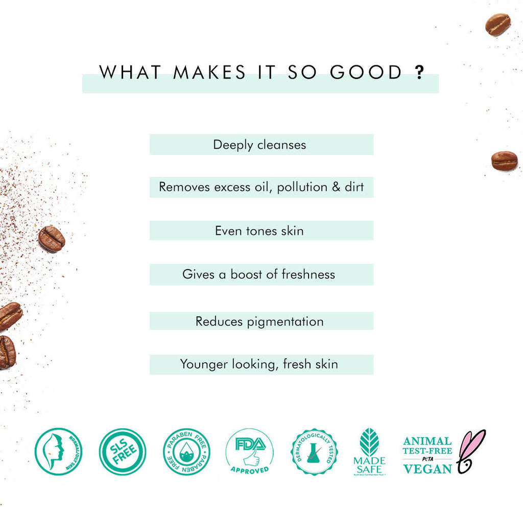mCaffeine Naked & Raw Coffee Face Wash | Grocsy