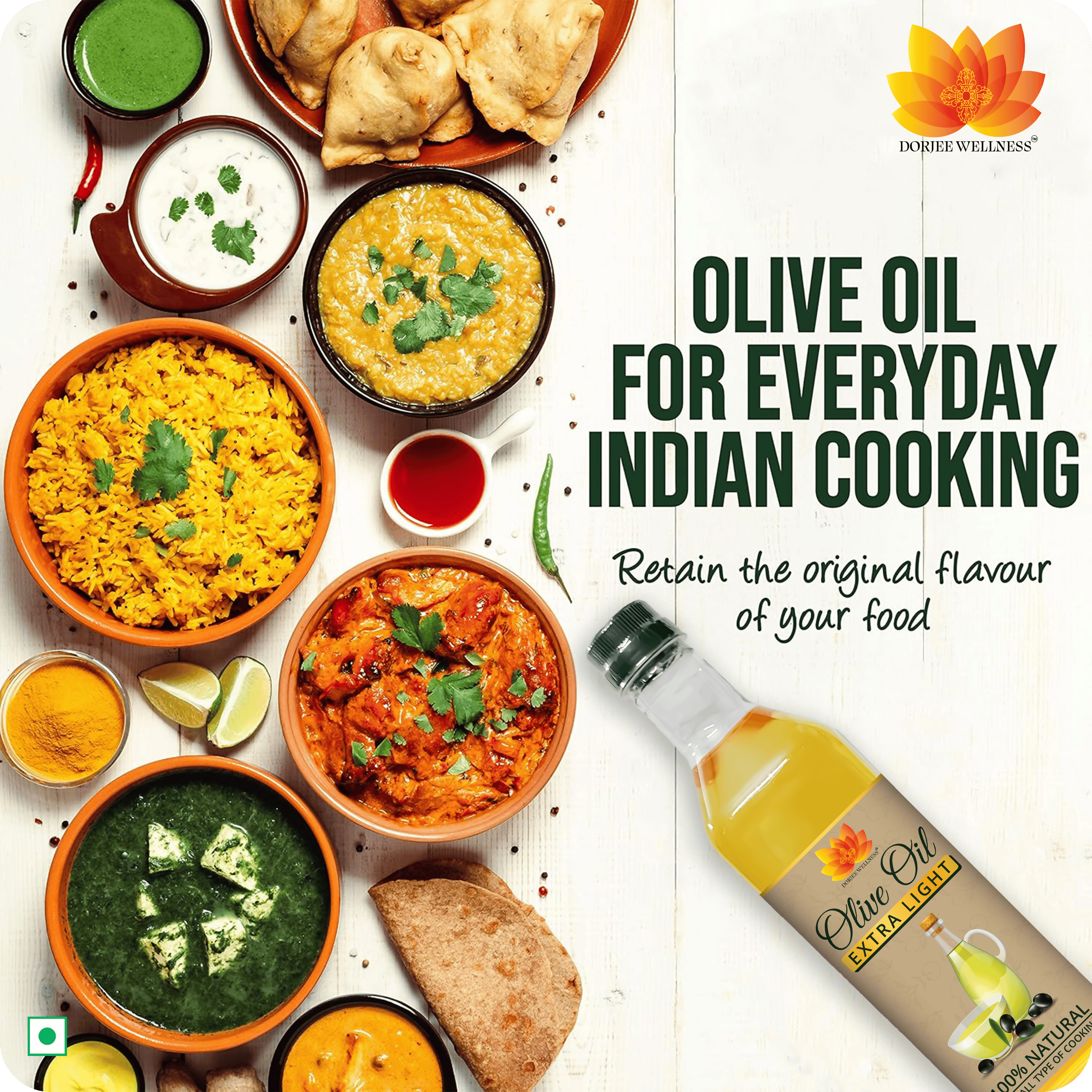 Dorjee Wellness Extra Light Olive Oil | Grocsy