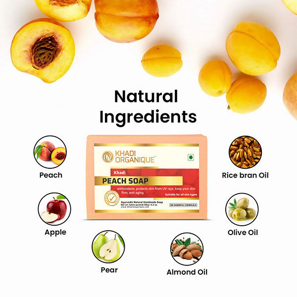 Khadi Organique Peach Soap | Grocsy