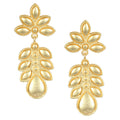 Joban Fashion Women Matte Gold Brass Earrings | Grocsy