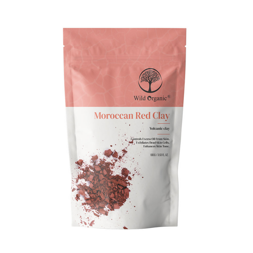 Wild Organic Moroccan Red Clay Powder | Grocsy
