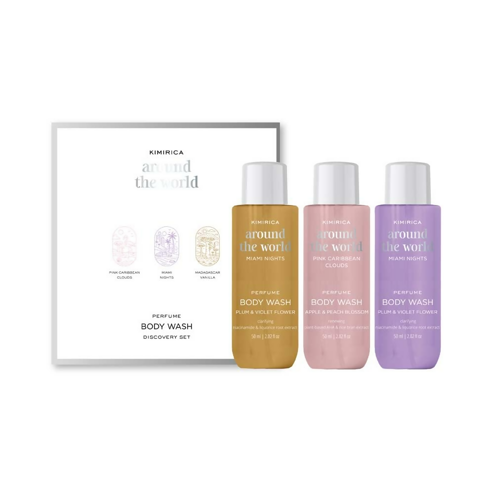 Kimirica Around The World Perfume Body Wash Trio Kit Gift Set | Grocsy