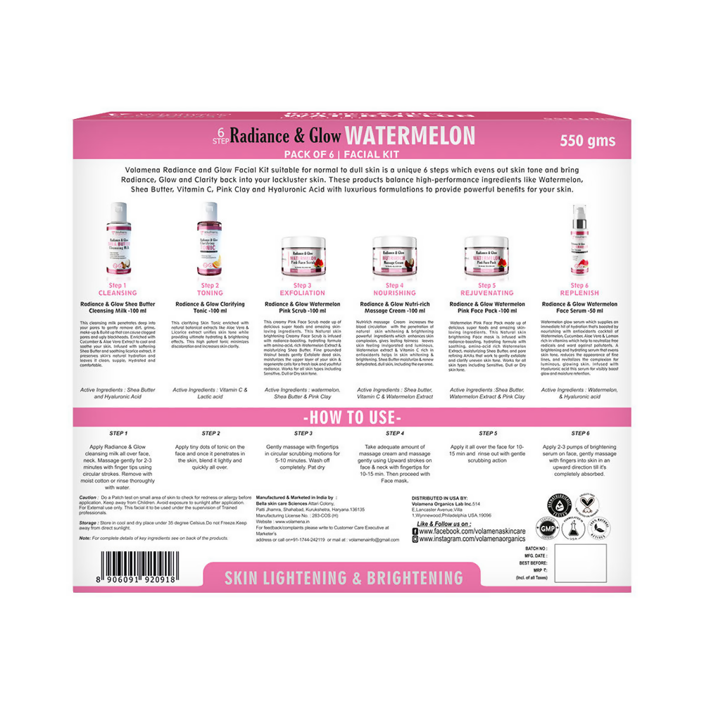 Volamena Radiance & Glow Watermelon Facial Kit | Grocsy