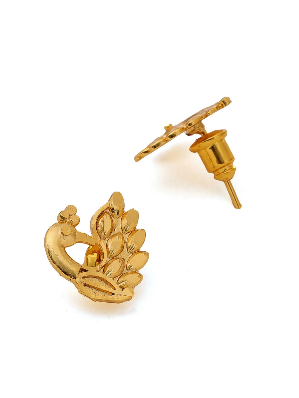 Ruby Raang Gold Peacock Earrings | Grocsy
