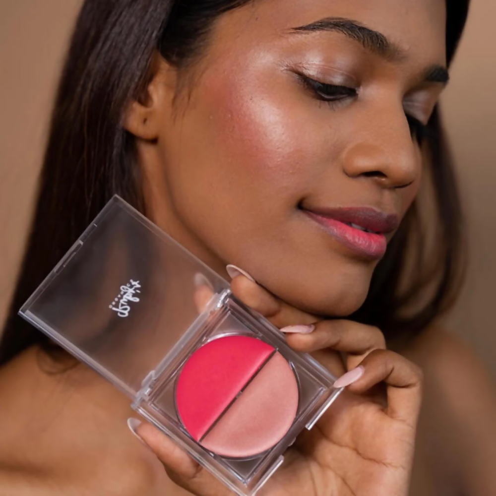 Ruby's Organics Crème Duo (Blush + Highlighter) - Poppy Pink + Illuminate | Grocsy
