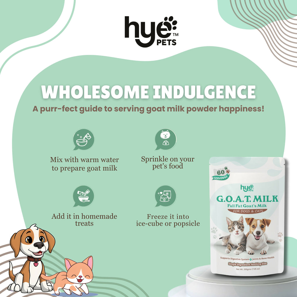 Hye Pets Full Fat Goat Milk Powder For Pets | Grocsy