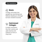 Cureskin Biotin & Collagen Vitamin B5 Glycolipids Shampoo: Strengthen Hair, Reduce Hairfall & Repair Damage | Grocsy