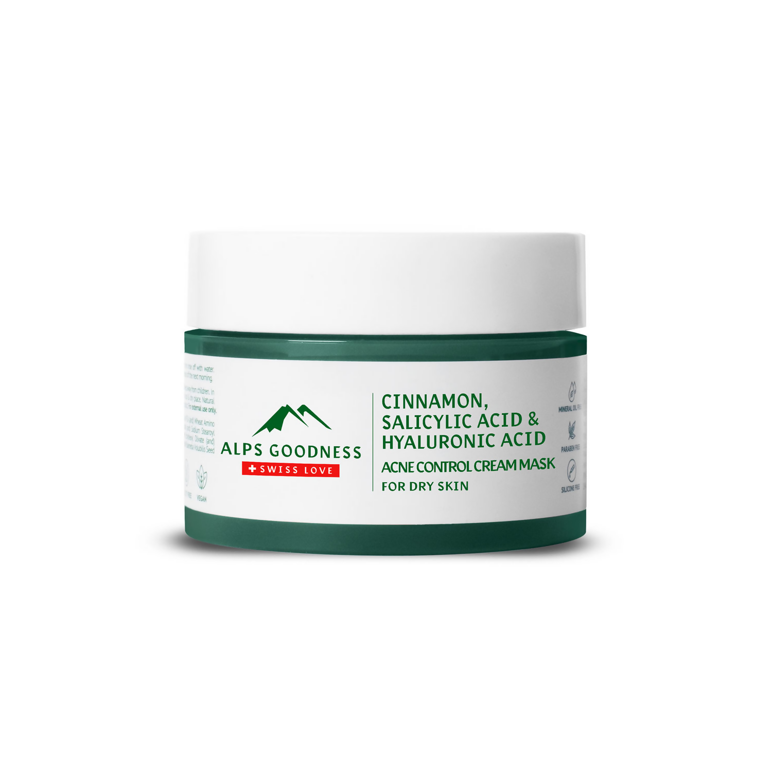 Alps Goodness Acne Control Face Mask for Dry Skin with Cinnamon, Salicylic Acid and Hyaluronic Acid | Grocsy