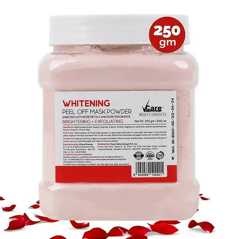 VCare Skin Whitening Rose Peel Off Mask Powder | Grocsy