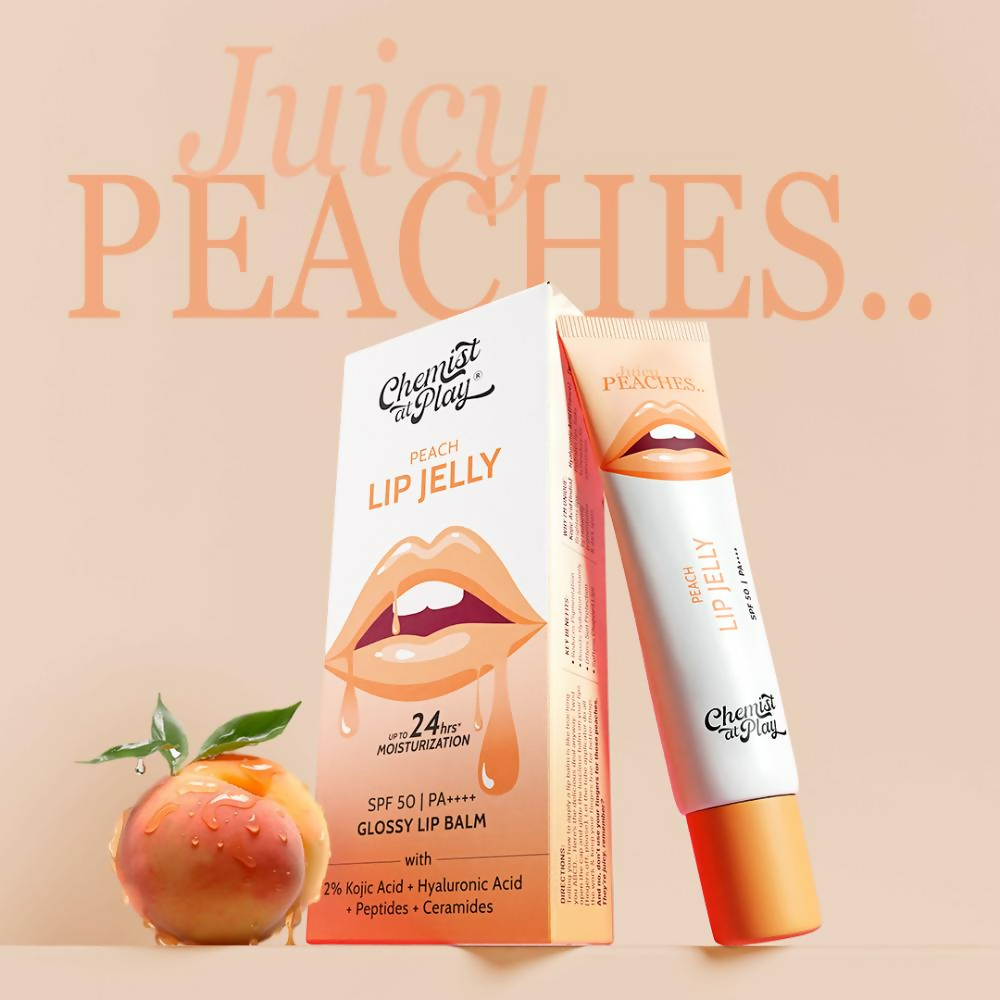 Chemist At Play Peach Lip Jelly Lip Balm With SPF 50 PA++++ | Grocsy