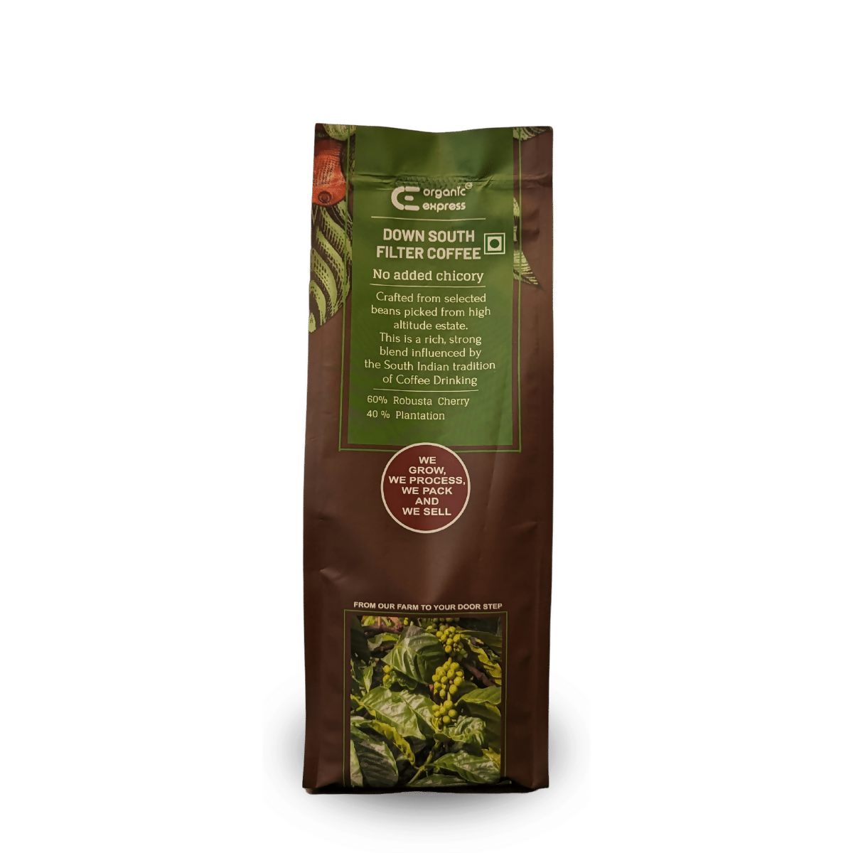 Organic Express Down South Filter Coffee Powder - No Chicory | Grocsy