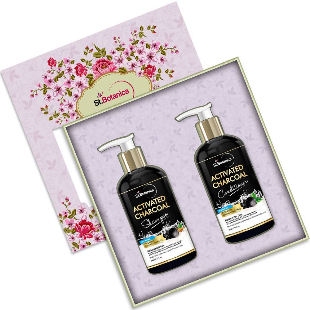 St.Botanica Activated Charcoal Shampoo And Conditioner Combo | Grocsy