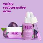 PLIX The Plant Fix 2% Salicylic Acid Active Acne Control Serum & Acne Buster Moisturizer Combo | Grocsy