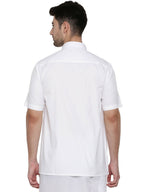 Ramraj Cotton Mens Half Sleeve Formal 100 % Cotton White Shirt | Grocsy
