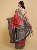Kalamandir Ethnic Motifs Maroon Silk Blend Saree | Grocsy