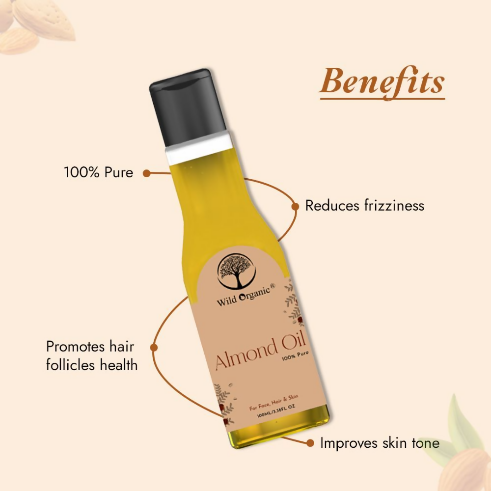 Wild Organic Cold Pressed Almond Hair Oil | Grocsy