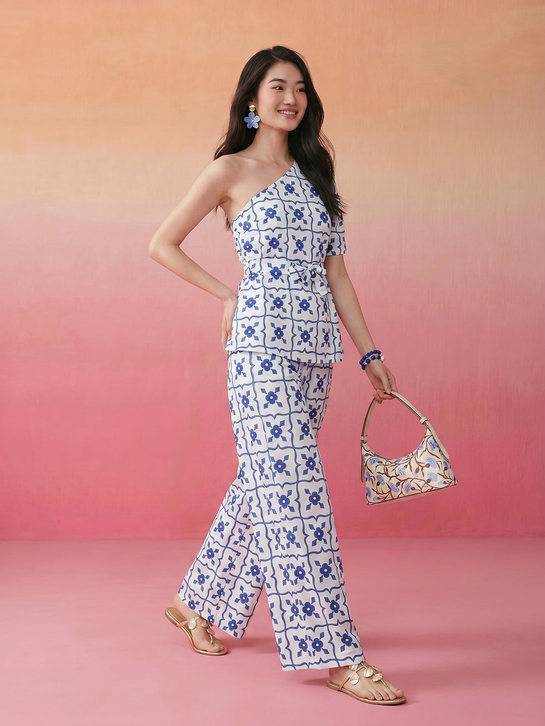 Janasya White Straight Crepe Pant Co-ord Sets | Grocsy