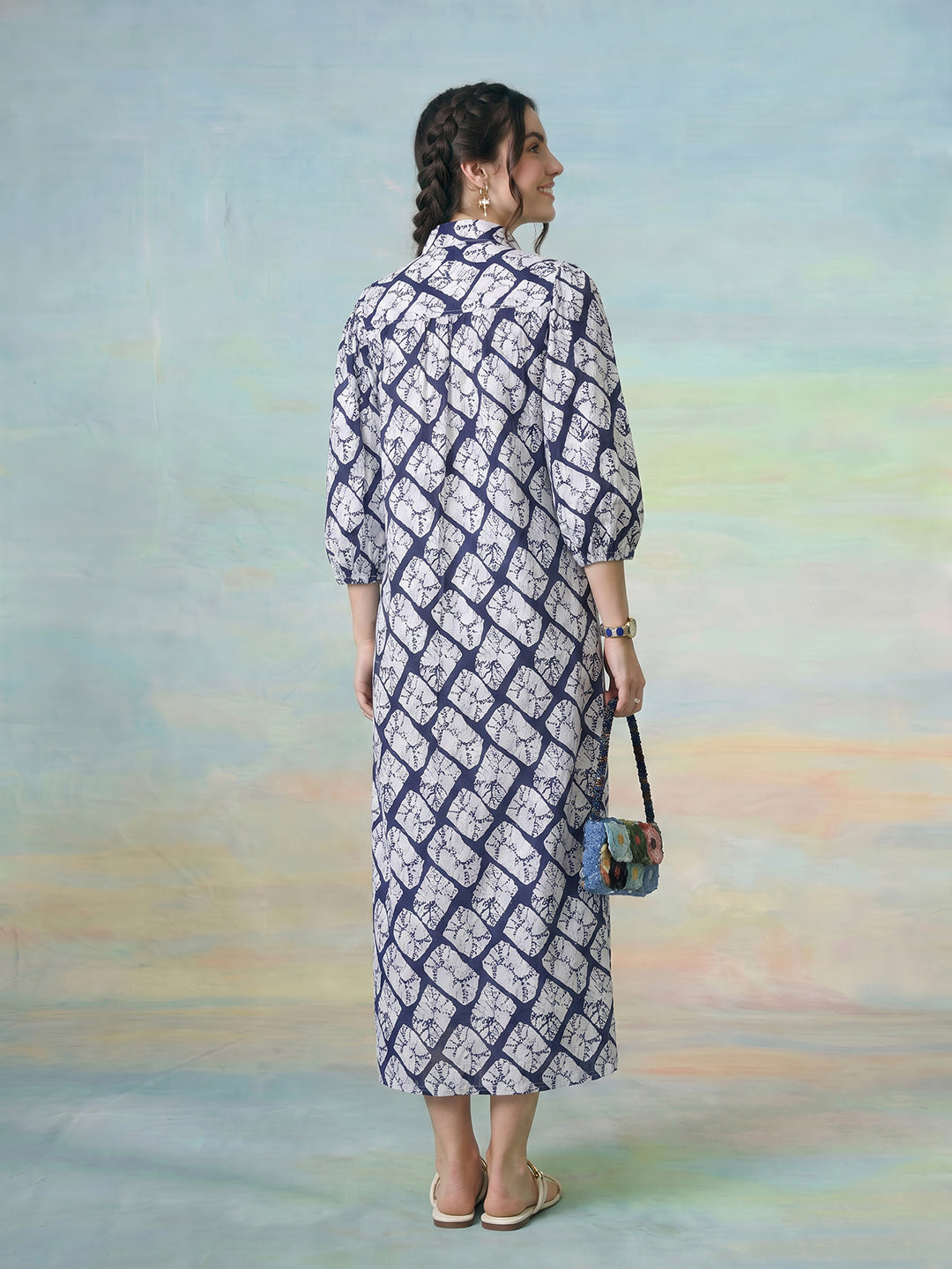 Janasya White Straight Rayon Blend Dress | Grocsy