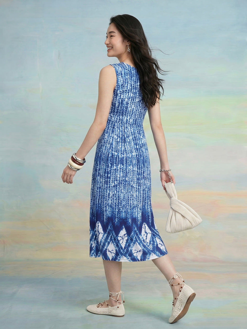 Janasya Navy Blue Wrap Rayon Blend Dress | Grocsy