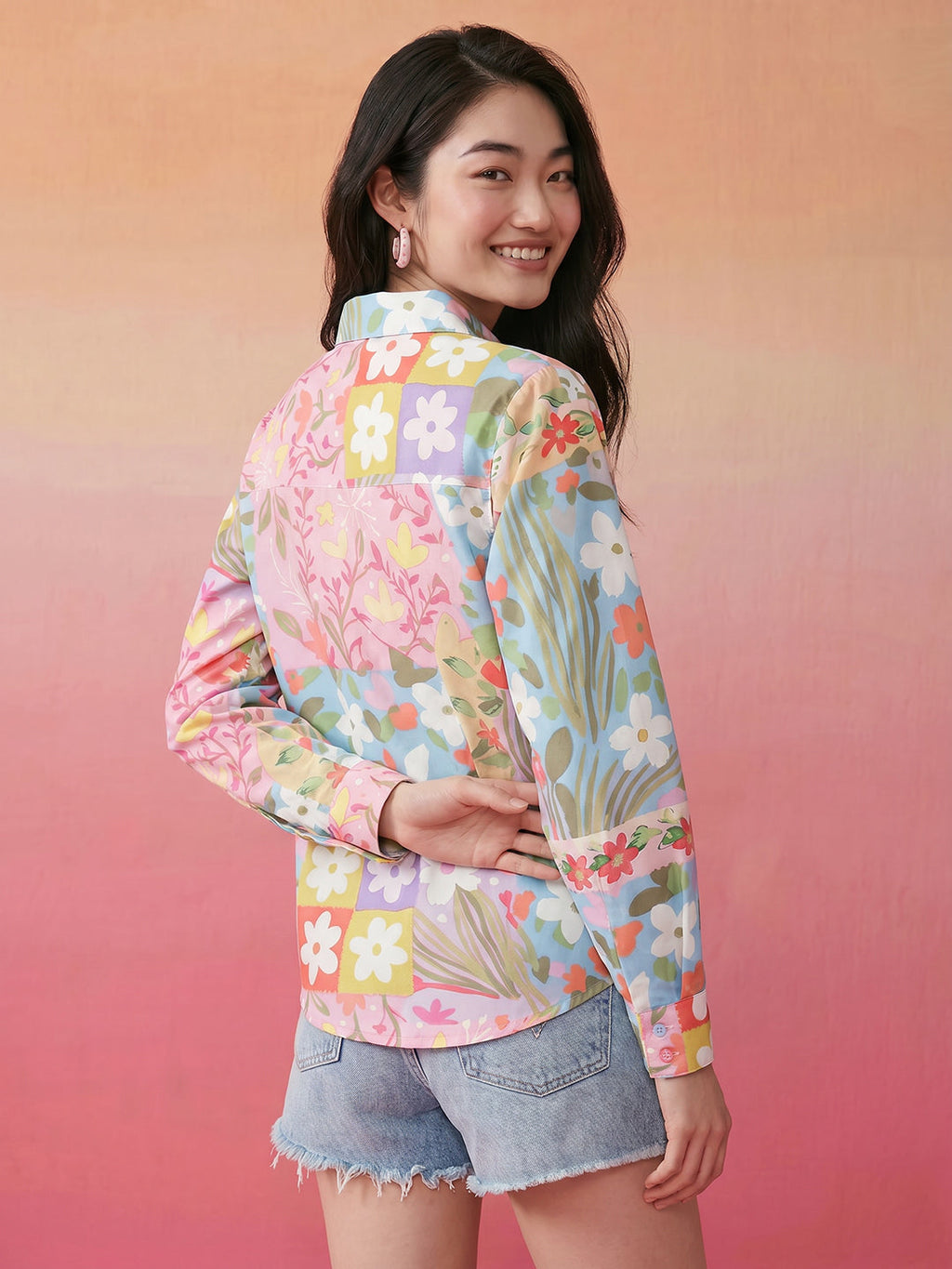Janasya Multi Shirt Crepe Top | Grocsy