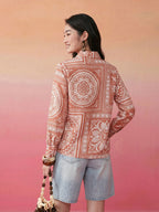 Janasya Rust Shirt Rayon Blend Top | Grocsy