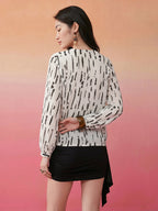 Janasya Off White Straight Chiffon Top | Grocsy
