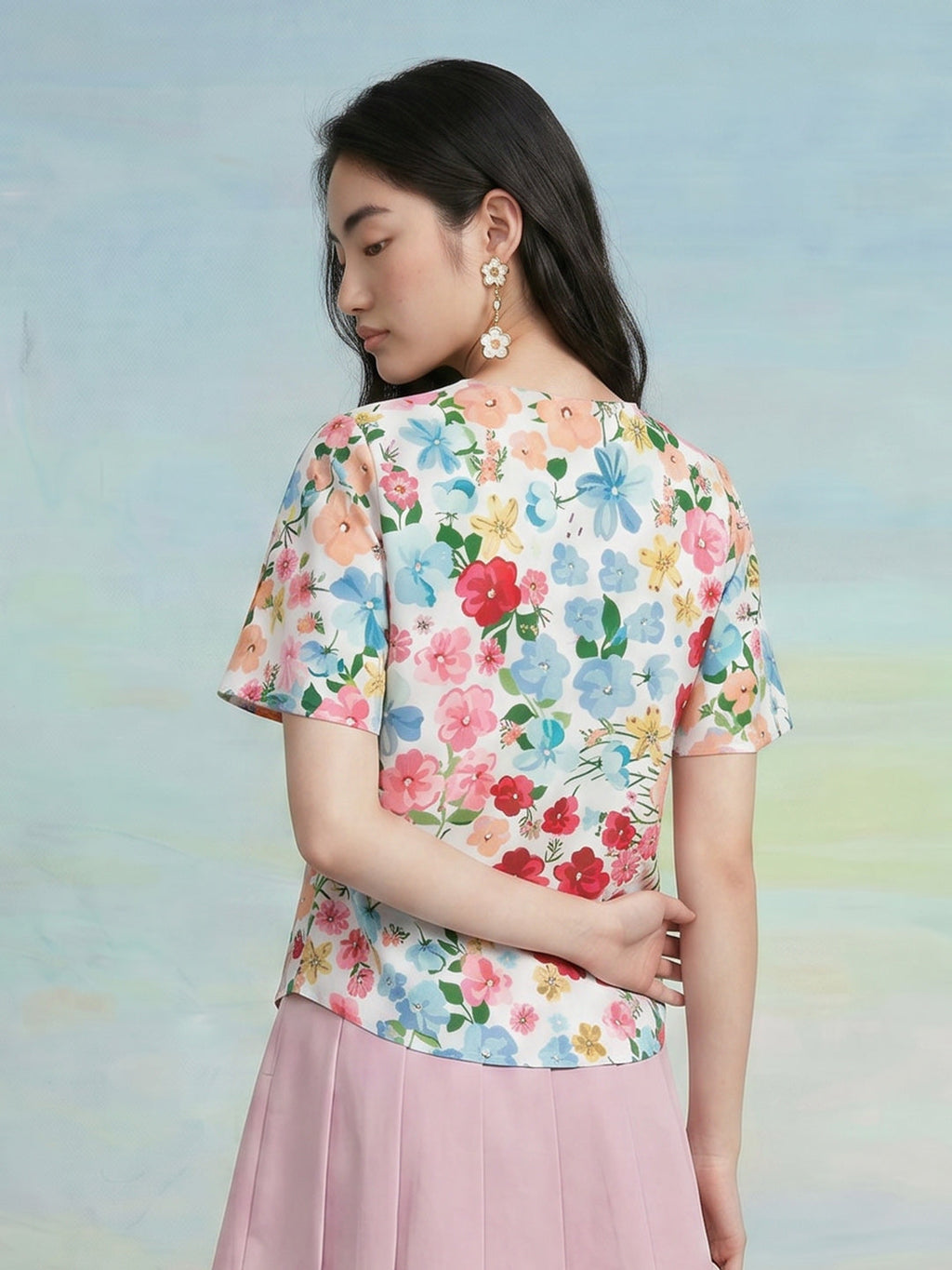 Janasya White Straight Crepe Top | Grocsy