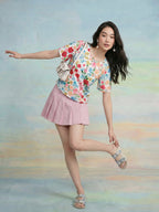Janasya White Straight Crepe Top | Grocsy