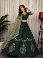 Lehenga Mart Green Designer Navratri Lehenga Choli for Women | Grocsy