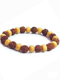 NVR Natural Rudraksha Stretchable Bracelet