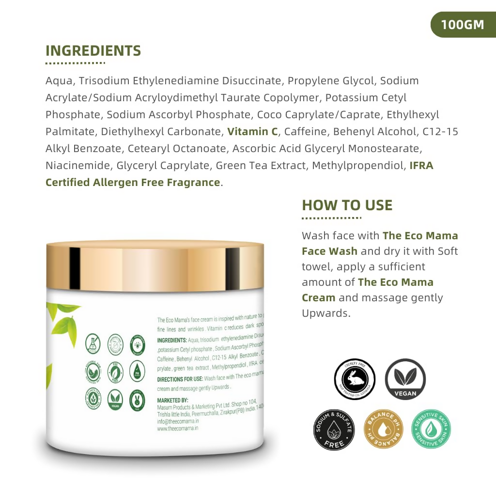 The Eco Mama Green Tea Face Cream | Grocsy