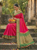 Shree Shyam Fashion Pink Soft Silk Saree | Grocsy