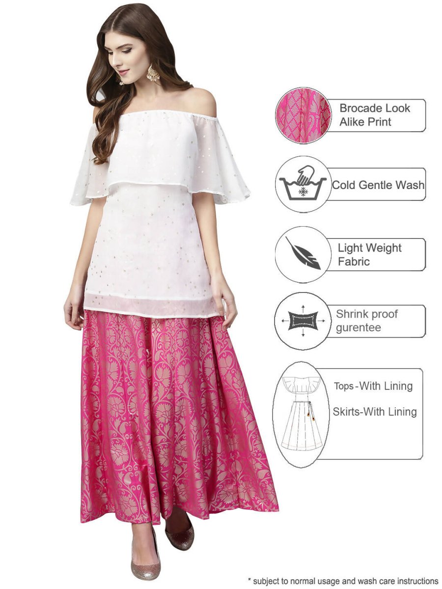 Ahalyaa Women's Traditional Wea Co-ods - White | Grocsy