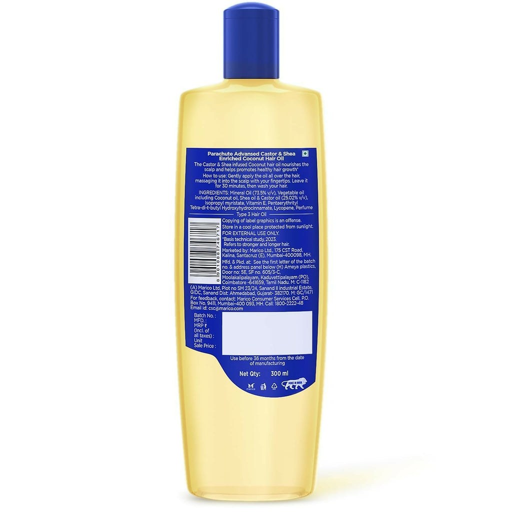 Parachute Advansed Castor & Shea-enriched Coconut Hair Oil | Grocsy