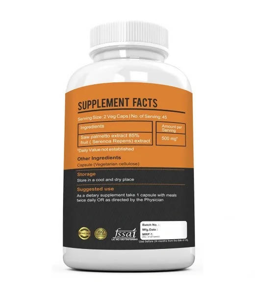 Ramini Bio Nutrition Saw Palmetto 500mg Veg Capsules | Grocsy