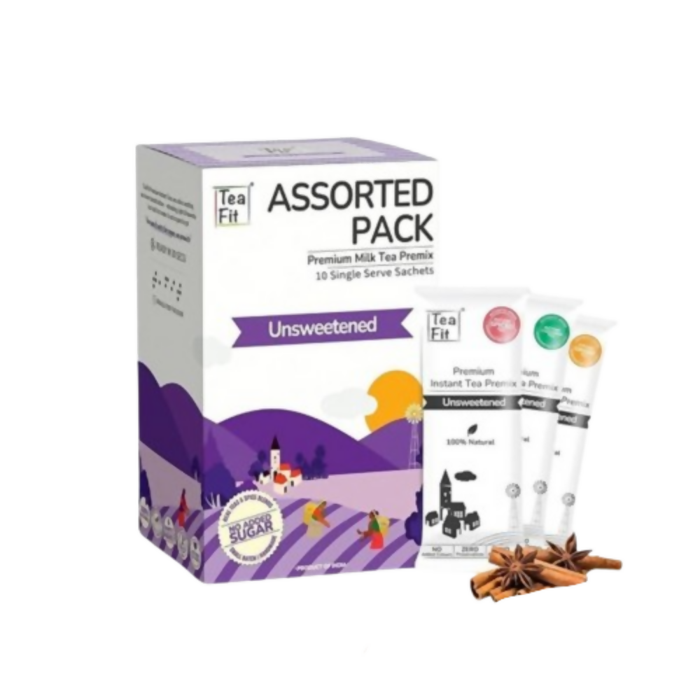 TeaFit Premium NO SUGAR Instant Assorted Tea Premix combo | Grocsy