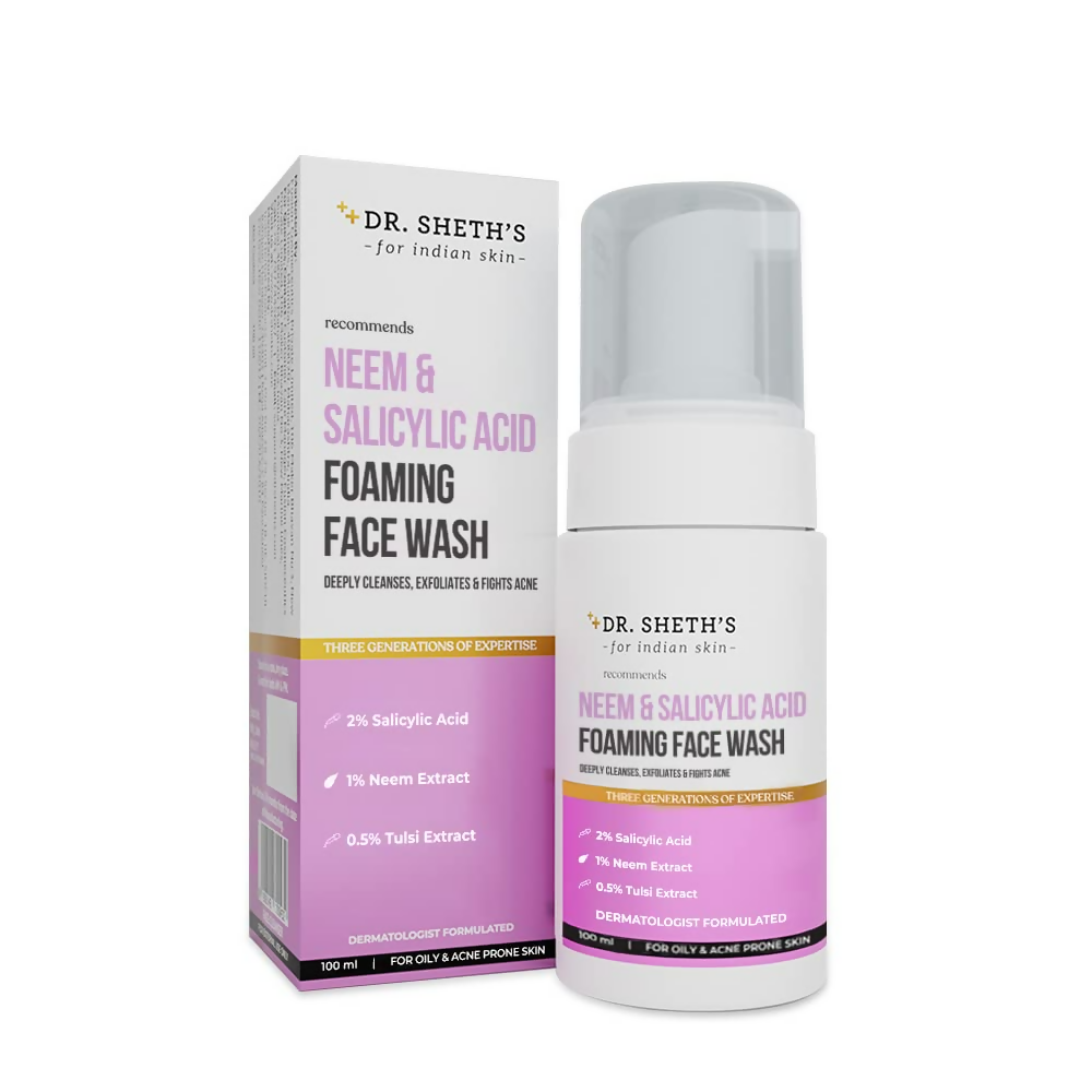 Dr. Sheth's Neem & Salicylic Acid Foaming Face Wash | Grocsy