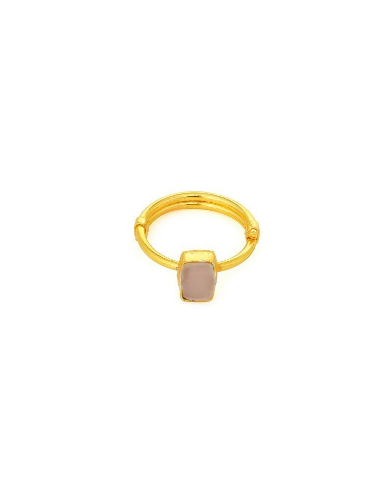 Natural Stone Pink Ring - Ruby Raang | Grocsy