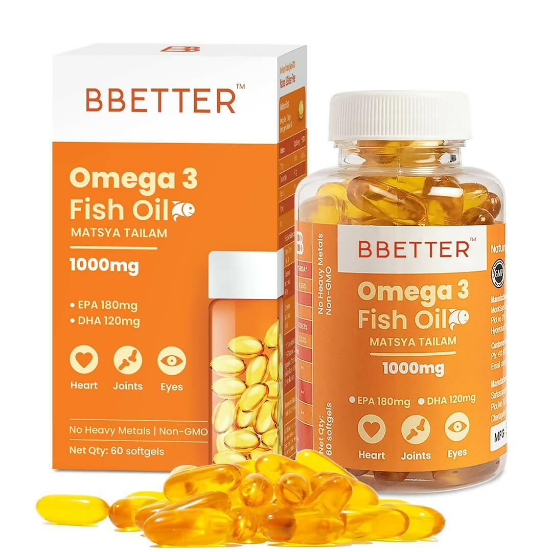 BBETTER Omega 3 Fish Oil Capsules for Women & Men | Grocsy
