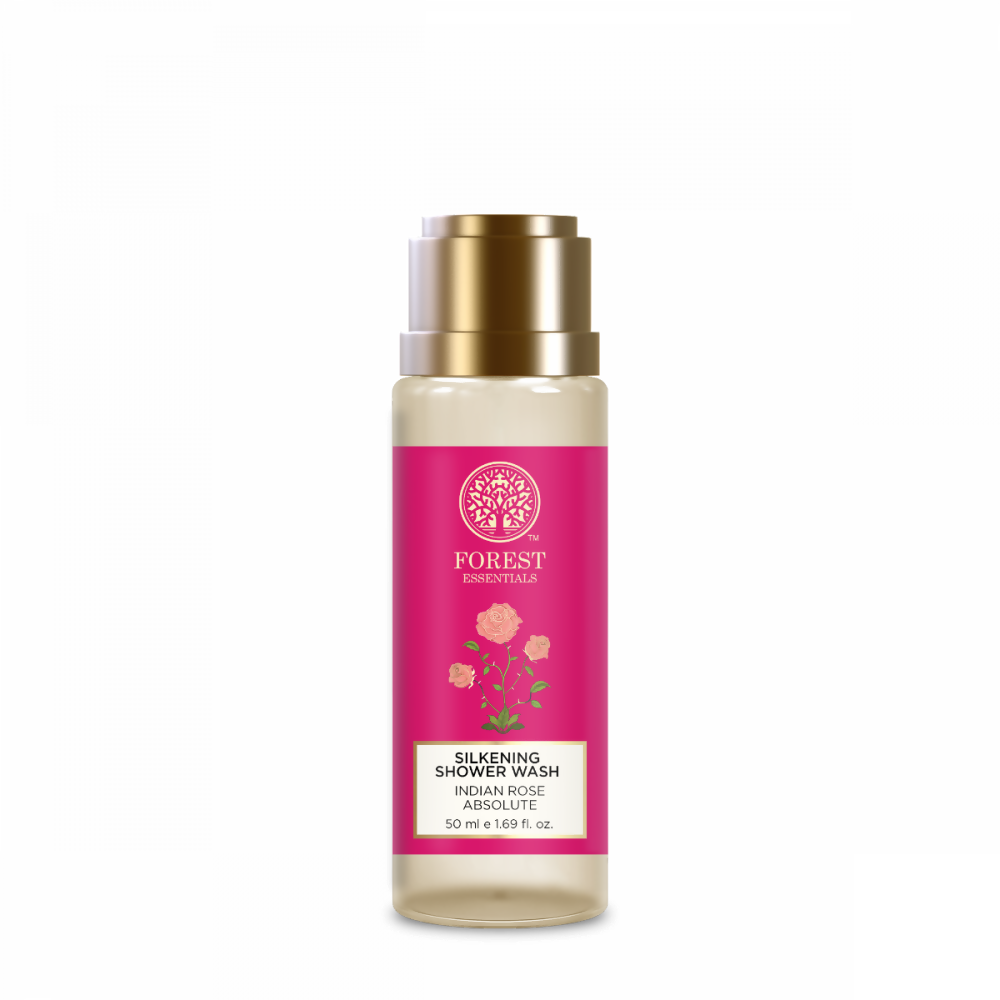 Forest Essentials Travel Size Silkening Shower Wash Indian Rose Absolute | Grocsy