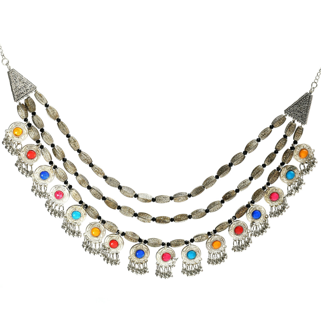 Mominos Fashion Johar Kamal Handicraft Finish Kundan Work Long Necklace For Women (Multi) | Grocsy