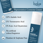 Bake 10% Azelaic Acid + 5% Tranexamic Acid Pigmentation Corrector Cream | Grocsy
