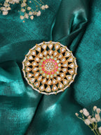 Ruby Raang Gold Polished Multi-Color Maharani Cocktail Ring | Grocsy