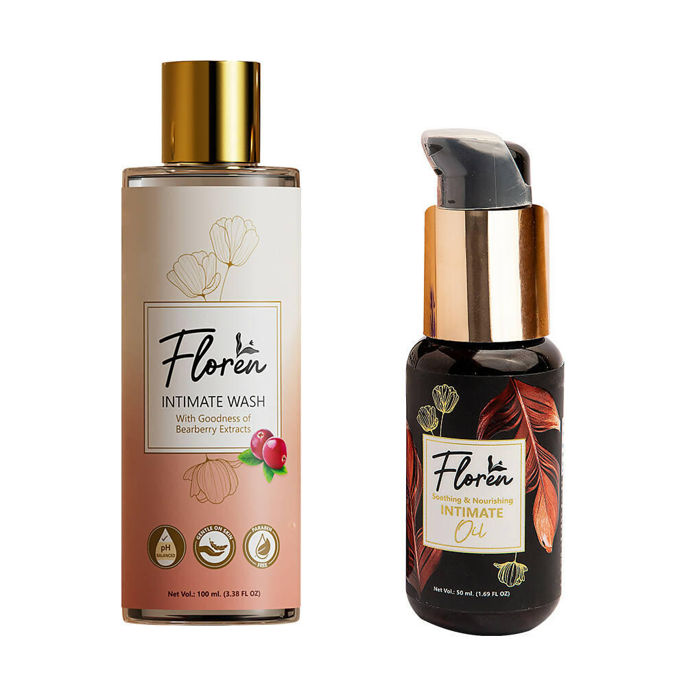 Floren Intimate Hygiene Wash & Intimate Oil for Women | Grocsy
