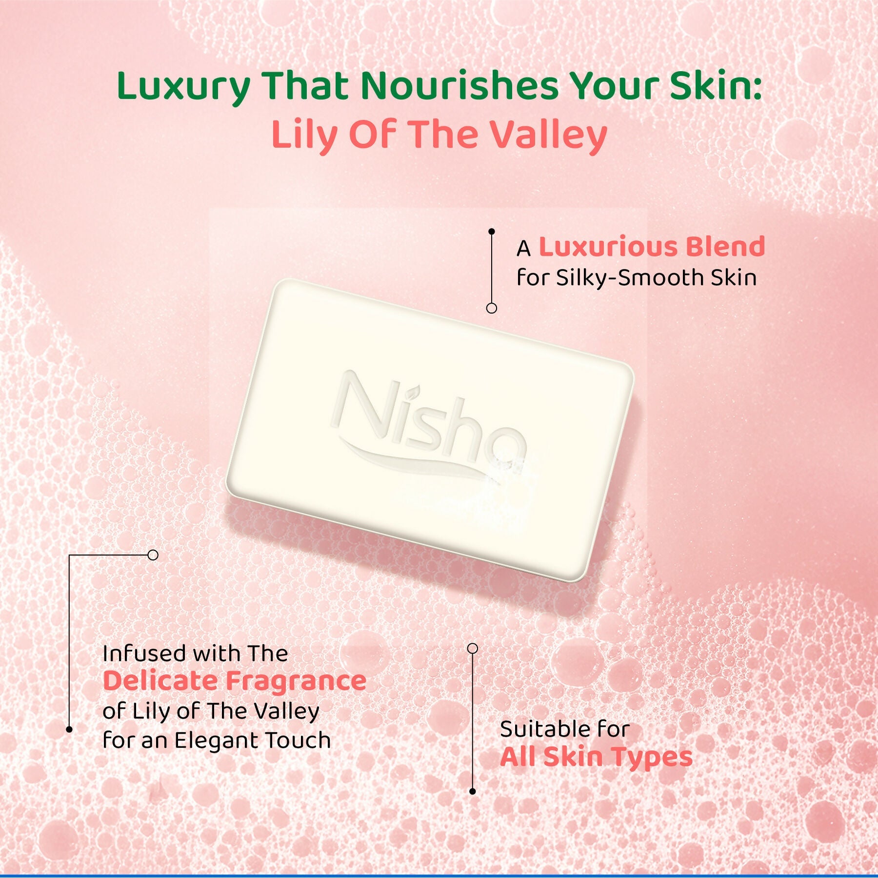 Nisha Soaps for Bath - Lily of the Valley | Grocsy