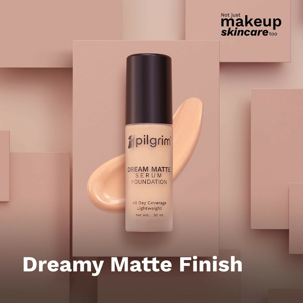Pilgrim Dream Matte Serum Foundation With Matte & Poreless All Day Coverage Lightweight - Classic Nude | Grocsy