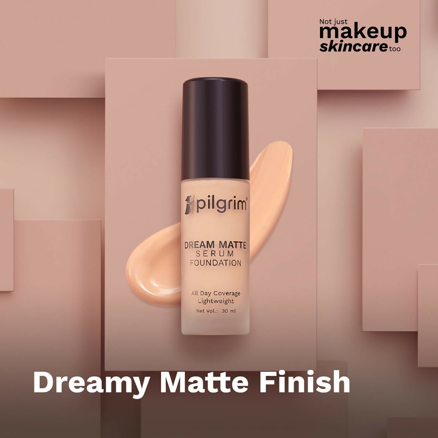 Pilgrim Dream Matte Serum Foundation With Matte & Poreless All Day Coverage Lightweight - Classic Nude | Grocsy