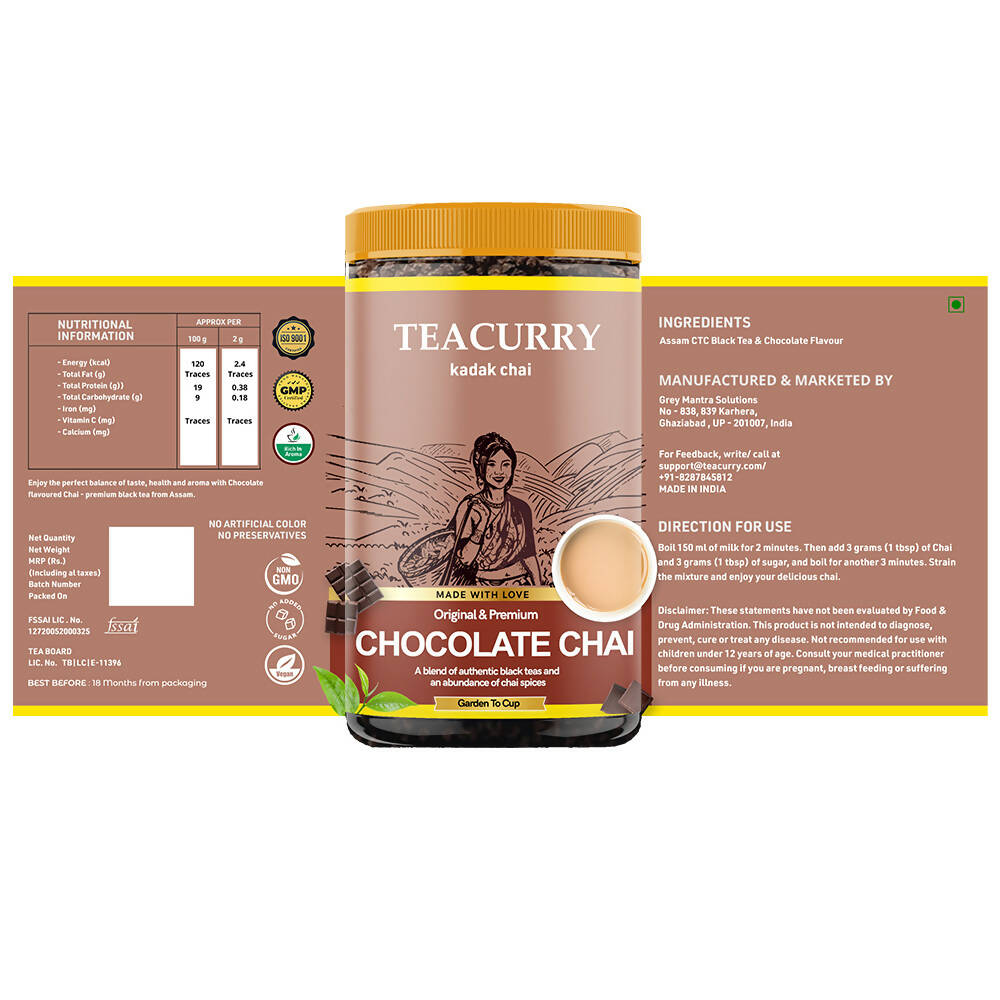 Teacurry Chocolate Chai Powder | Grocsy